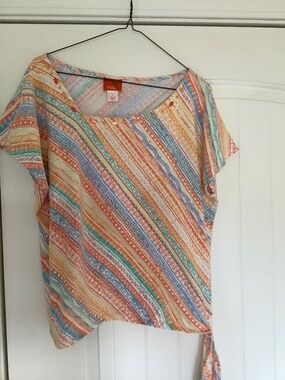 Hearts of Palm abstract print top